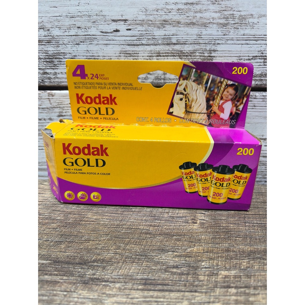 Kodak Gold 200 35mm Film 24 Exposures ISO 200 Color 4 Rolls Expired 05/2009